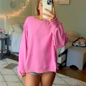 Pink Oversized Sweatshirt